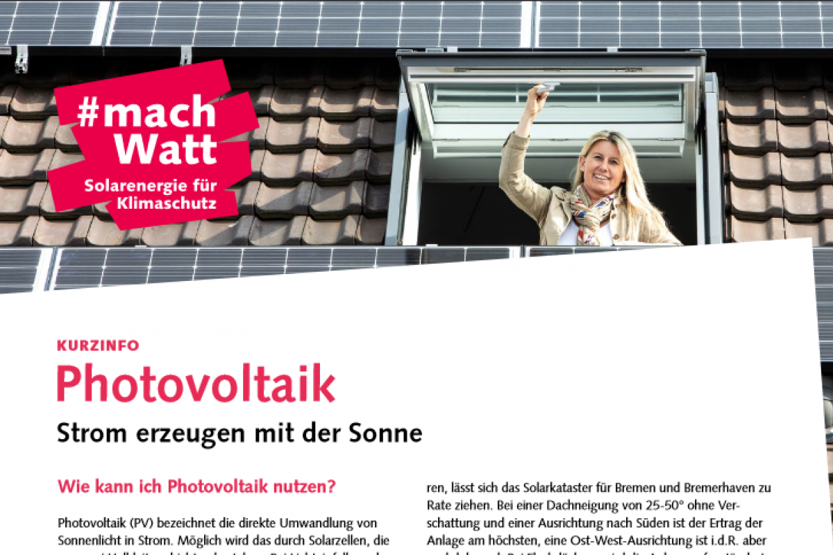 Titelseite Kurzinfo Photoviltaik